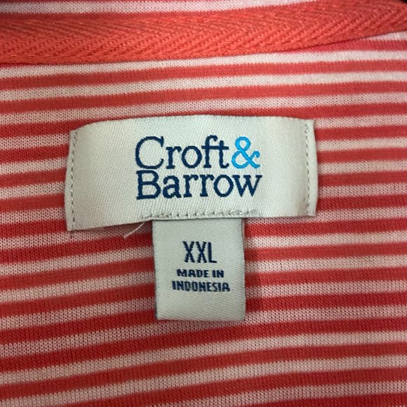 Croft & Barrow XXL Women Jacket Mixed Stripe Zip-Front Roll Tab Sleeve Thin Knit - Picture 4 of 7